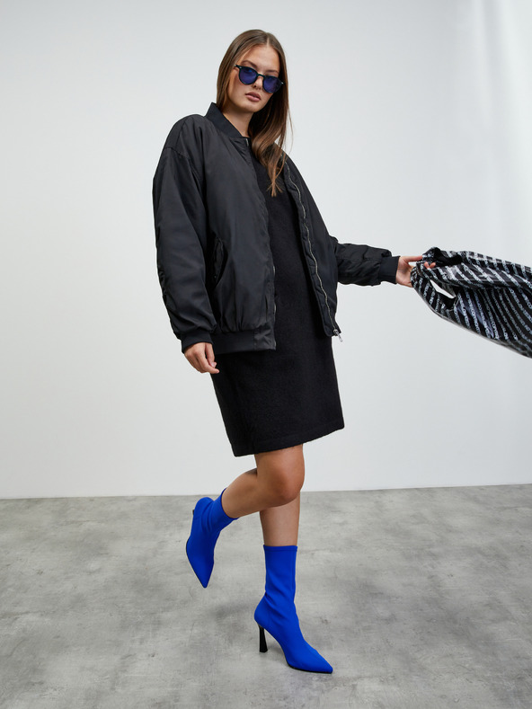 ZOOT.lab Černé svetrové šaty s příměsí vlny ZOOT.lab Dania