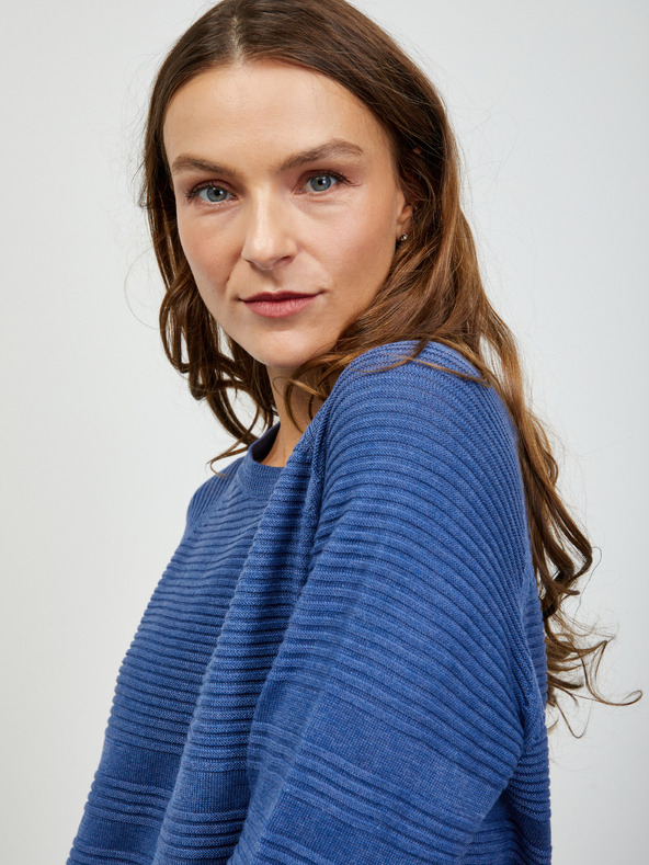 ZOOT.lab Modrý dámský žebrovaný svetr ZOOT.lab Heddie