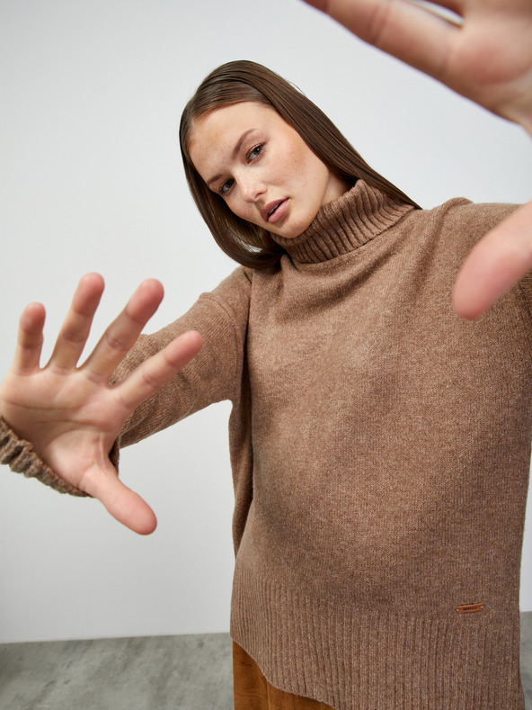 ZOOT.lab Hnědý dámský oversize rolák ZOOT.lab Nairobi