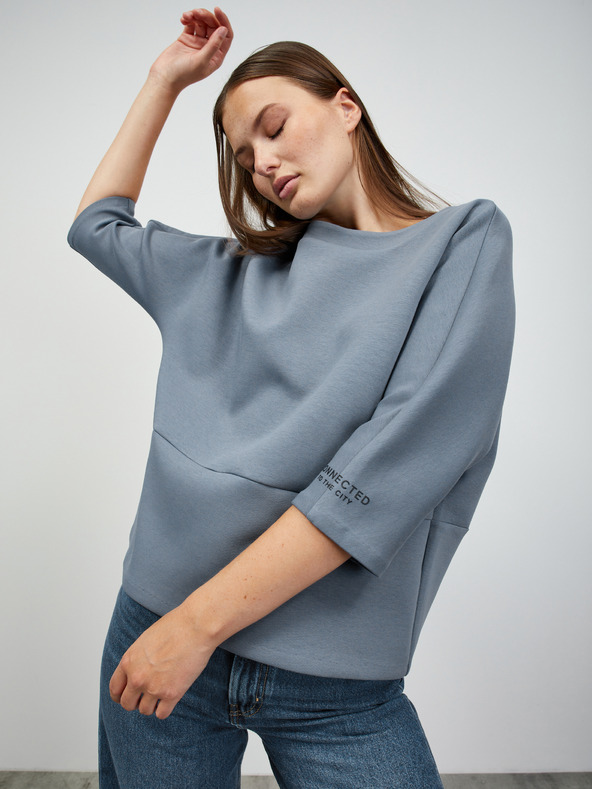 ZOOT.lab Modrá dámská mikina se zipem na zádech ZOOT.lab Salwa