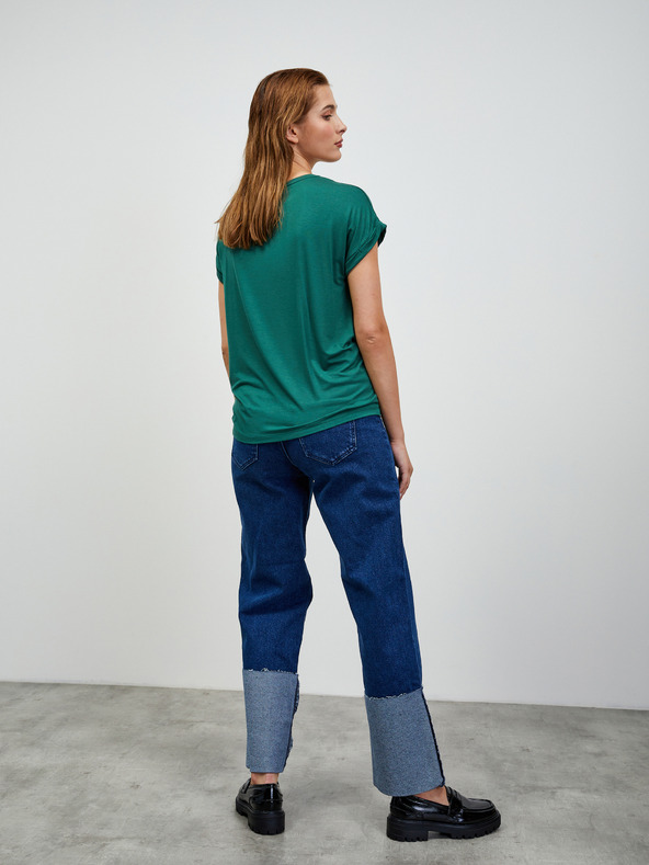 ZOOT.lab Zelené dámské žíhané basic tričko ZOOT.lab Adriana 3