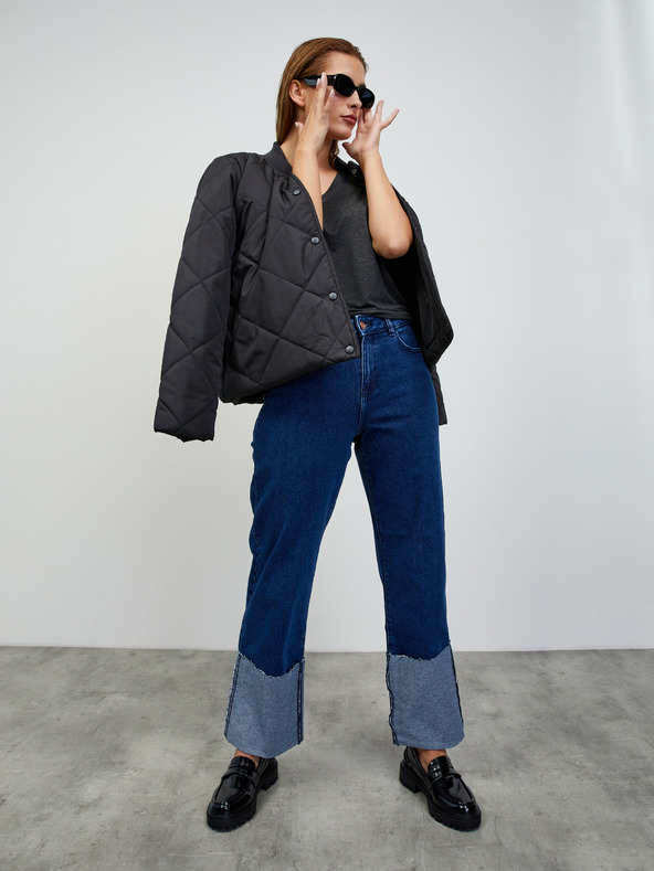 ZOOT.lab Tmavě šedé dámské žíhané basic tričko ZOOT.lab Adriana 4