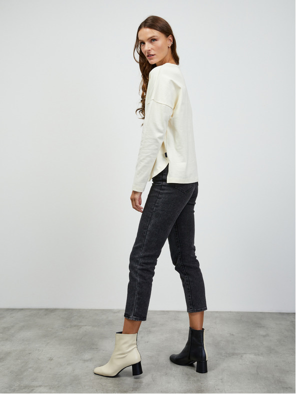 ZOOT.lab Krémové dámské basic tričko s dlouhým rukávem ZOOT.lab Bambie