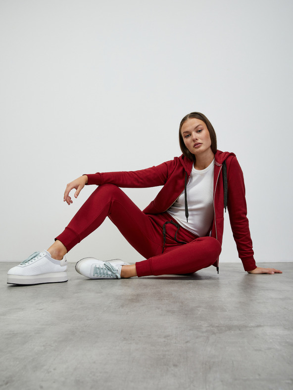 ZOOT.lab Vínová dámská mikina s kapucí na zip ZOOT.lab Laura