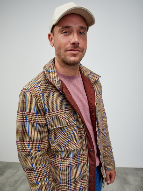 ZOOT.lab Starorůžové pánské žíhané basic tričko ZOOT.lab Rex