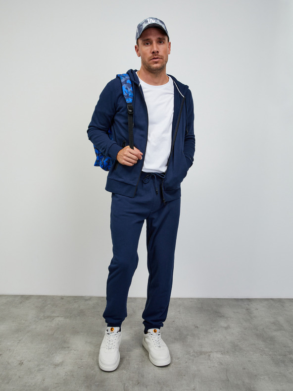 ZOOT.lab Tmavě modrá pánská basic mikina na zip s kapucí ZOOT.lab Ralph