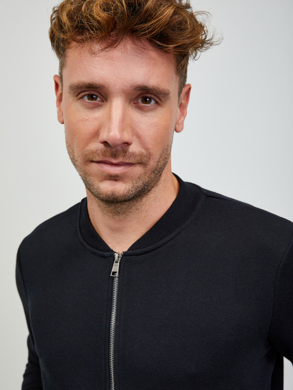 ZOOT.lab Černá pánská basic mikina na zip ZOOT.lab Keanu