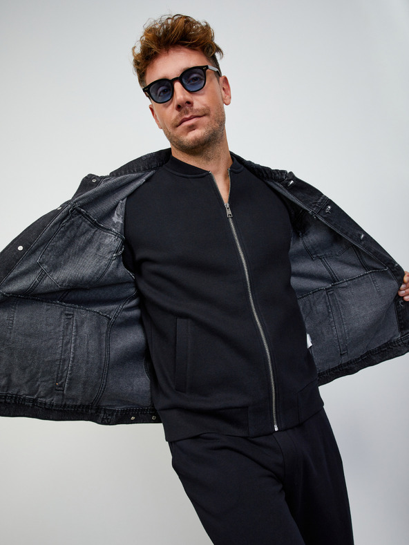 ZOOT.lab Černá pánská basic mikina na zip ZOOT.lab Keanu