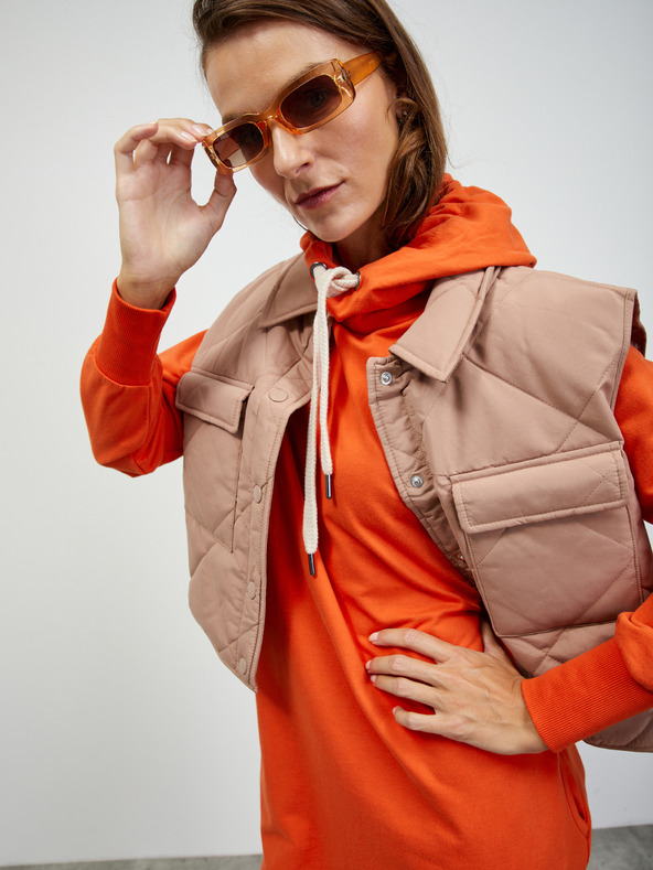 ZOOT.lab Oranžové mikinové basic šaty s kapucí ZOOT.lab Kirsten