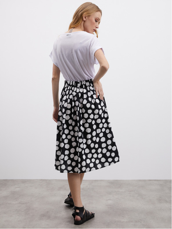 ZOOT.lab Bílo-černá dámská puntíkovaná sukně ZOOT.lab Jenesa