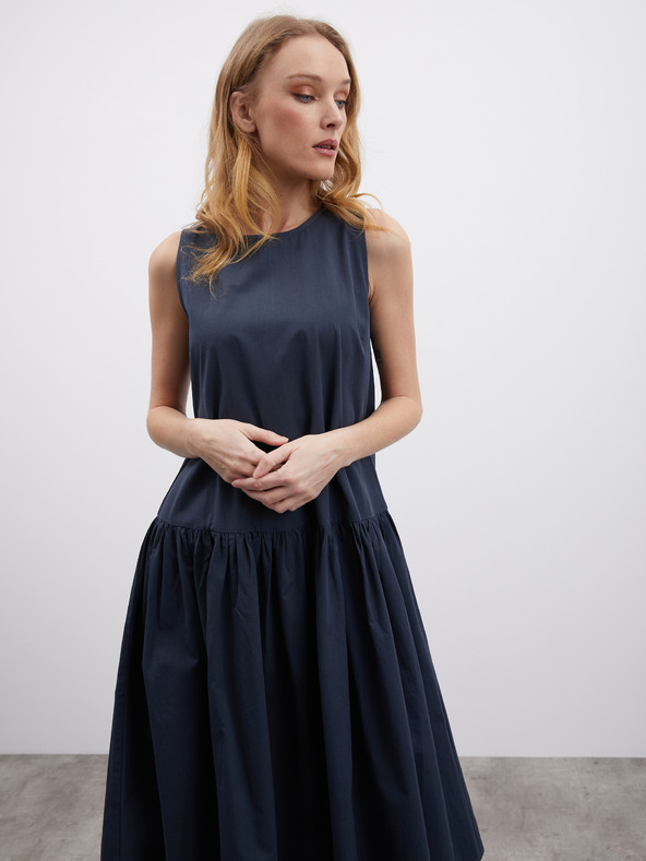 ZOOT.lab Tmavě šedé dámské šaty s volánem ZOOT.lab Urbana