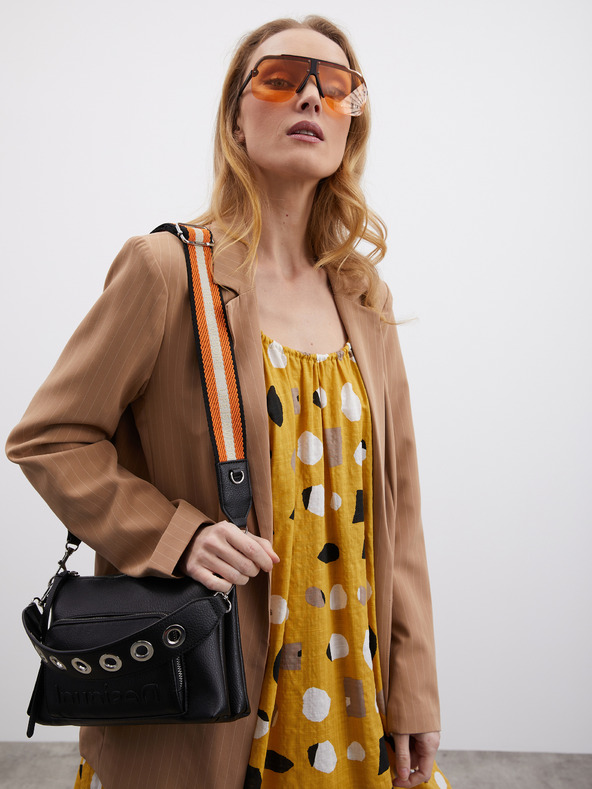 ZOOT.lab Hořčicové dámské vzorované maxišaty s volánem ZOOT.lab Grete