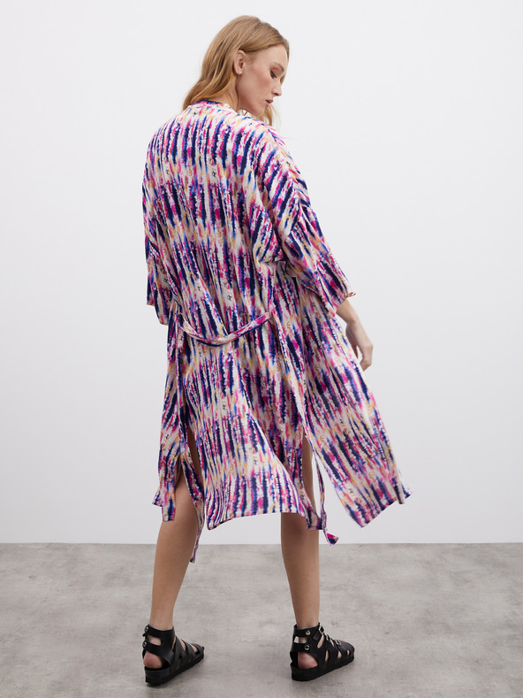 ZOOT.lab Růžovo-fialové dámské vzorované zavinovací šaty ZOOT.lab Fifi