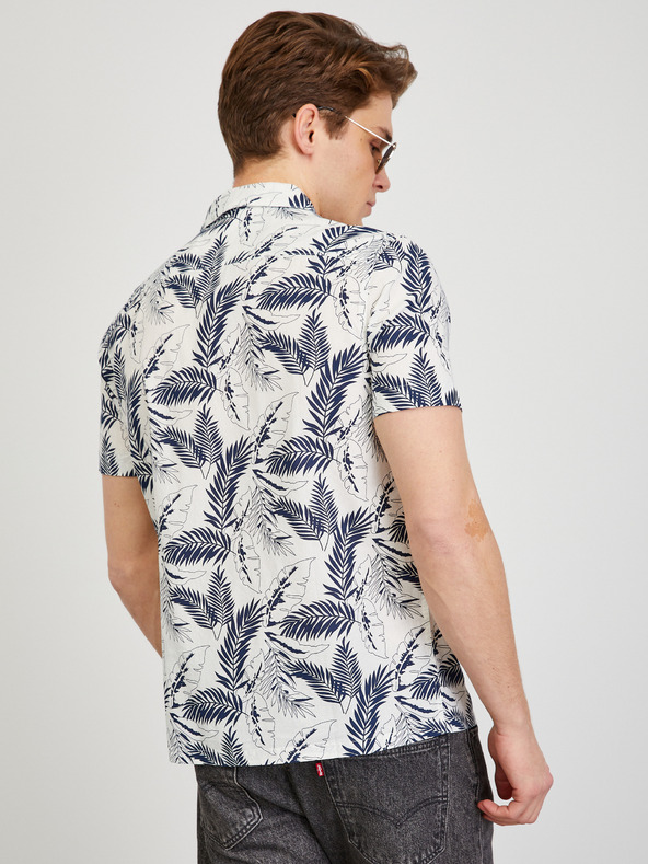 ZOOT.lab Krémová pánská vzorovaná košile s krátkým rukávem ZOOT.lab Darrel