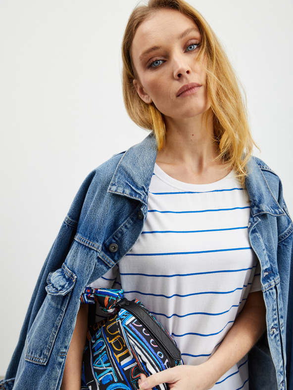 ZOOT.lab Bílé dámské pruhované tričko ZOOT.lab Floss