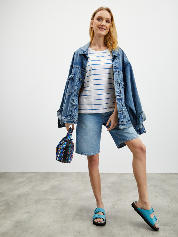 ZOOT.lab Bílé dámské pruhované tričko ZOOT.lab Floss