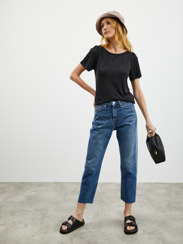 ZOOT.lab Černé dámské tričko se zavazováním na zádech ZOOT.lab Romy