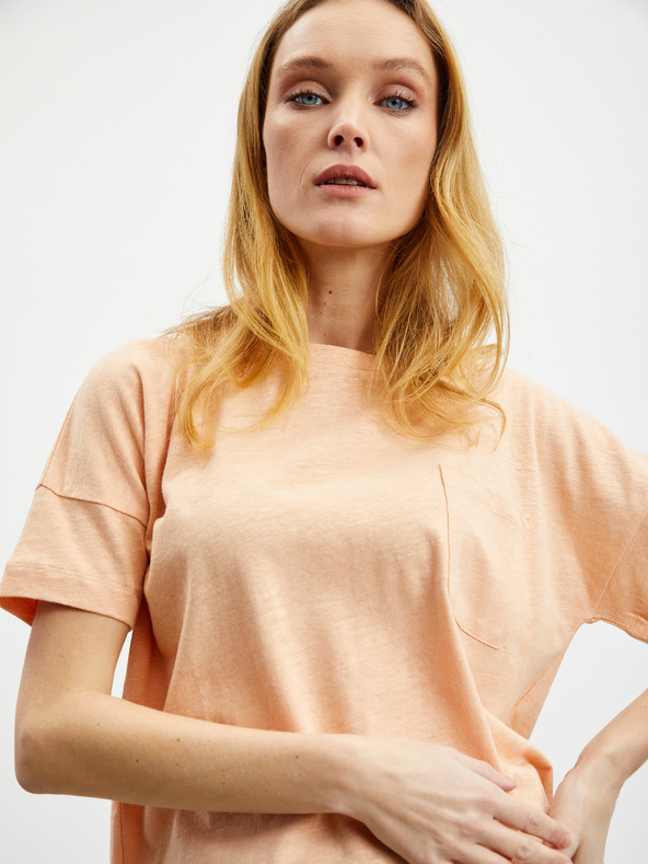 ZOOT.lab Meruňkové dámské lněné tričko ZOOT.lab Harriet