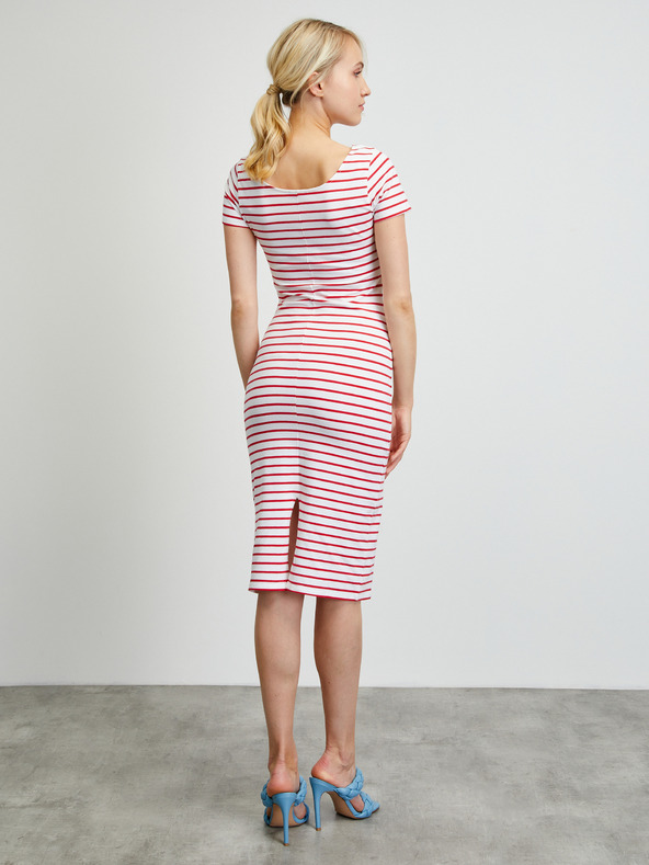 ZOOT.lab Červeno-bílé pruhované basic šaty ZOOT.lab Junne