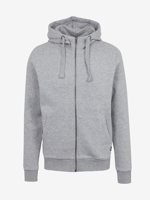 ZOOT.lab Šedá pánská basic žíhaná mikina na zip s kapucí ZOOT.lab Michael