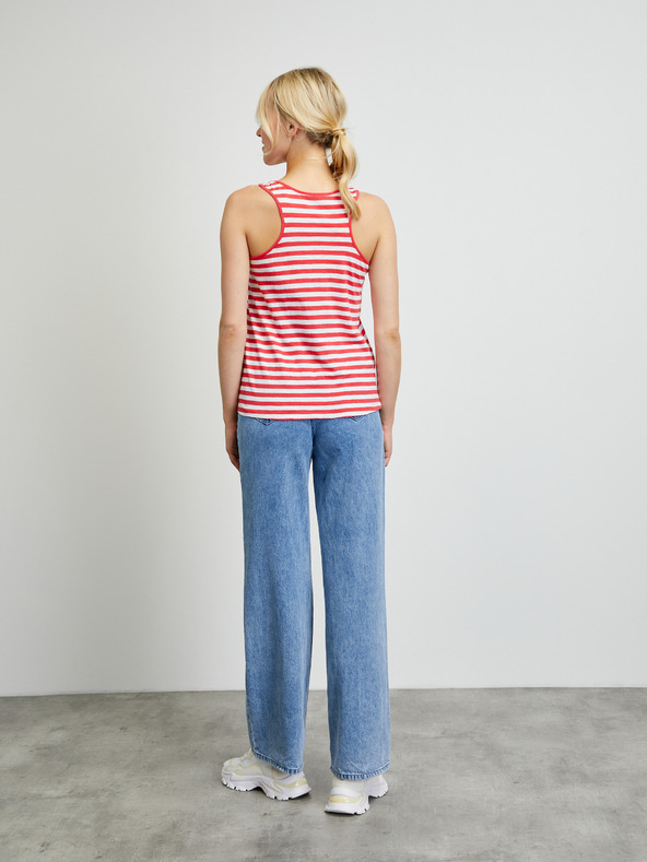 ZOOT.lab Bílo-červené dámské pruhované tílko ZOOT.lab Josefina