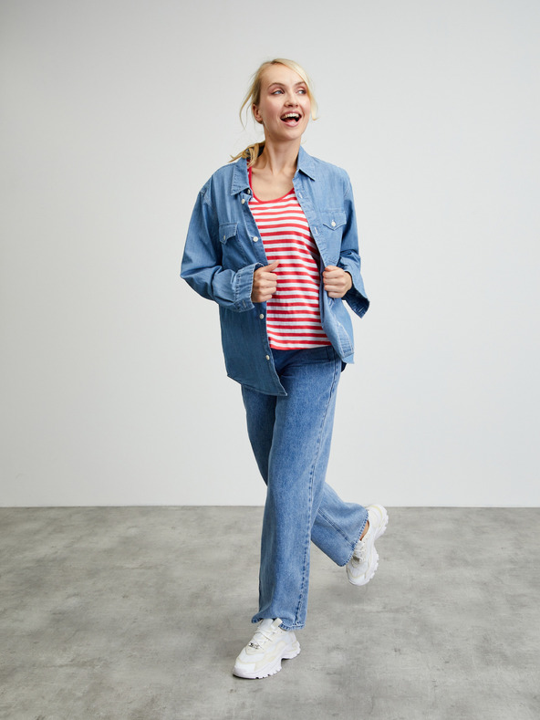 ZOOT.lab Bílo-červené dámské pruhované tílko ZOOT.lab Josefina