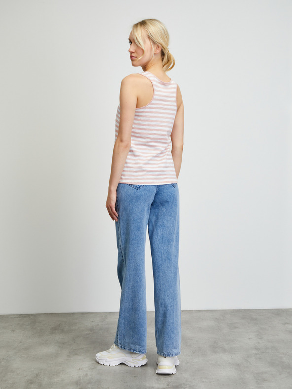 ZOOT.lab Bílo-růžové dámské pruhované tílko ZOOT.lab Josefina