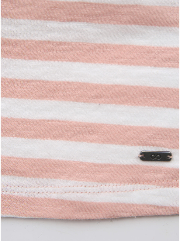 ZOOT.lab Bílo-růžové dámské pruhované tílko ZOOT.lab Josefina