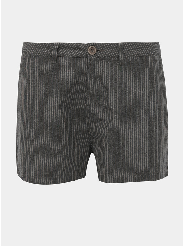 ZOOT.lab Béžové dámské pruhované kraťasy s příměsí lnu ZOOT.lab Jade