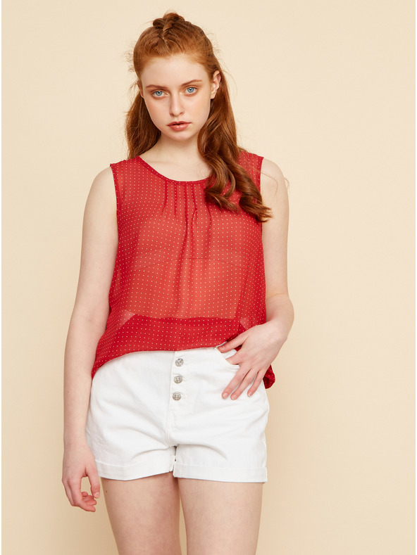 ZOOT.lab Červená puntíkovaná halenka ZOOT.lab Tina