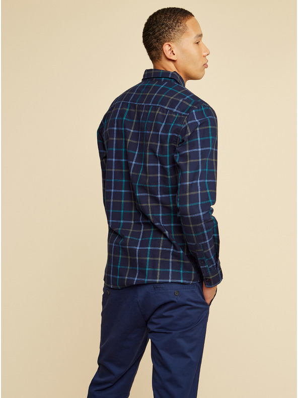 ZOOT.lab Tmavě modrá pánská kostkovaná košile ZOOT.lab Aiden