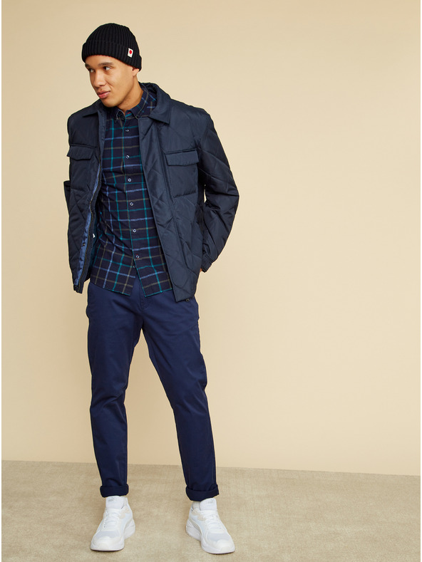 ZOOT.lab Tmavě modrá pánská kostkovaná košile ZOOT.lab Aiden