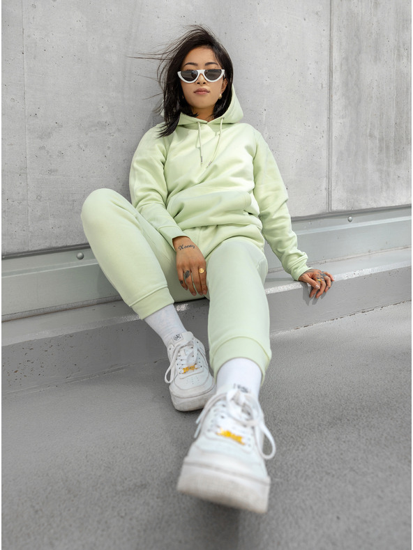 ICOONIC Světle zelené unisex basic tepláky ICOONIC