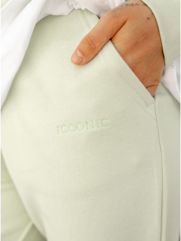 ICOONIC Světle zelené unisex basic tepláky ICOONIC