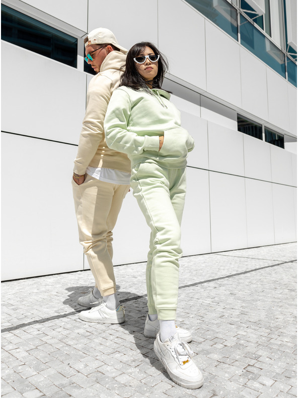 ICOONIC Světle zelené unisex basic tepláky ICOONIC