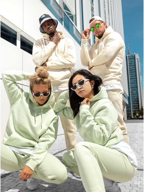 ICOONIC Světle zelené unisex basic tepláky ICOONIC