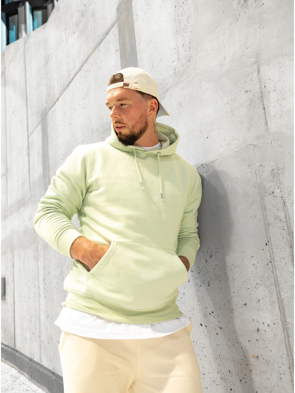 ICOONIC Světle zelená unisex basic mikina s kapucí ICOONIC