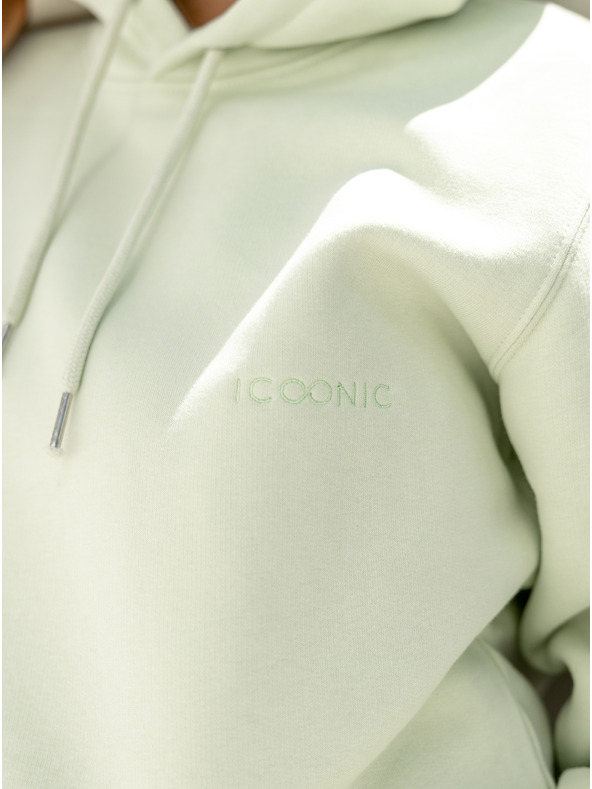 ICOONIC Světle zelená unisex basic mikina s kapucí ICOONIC