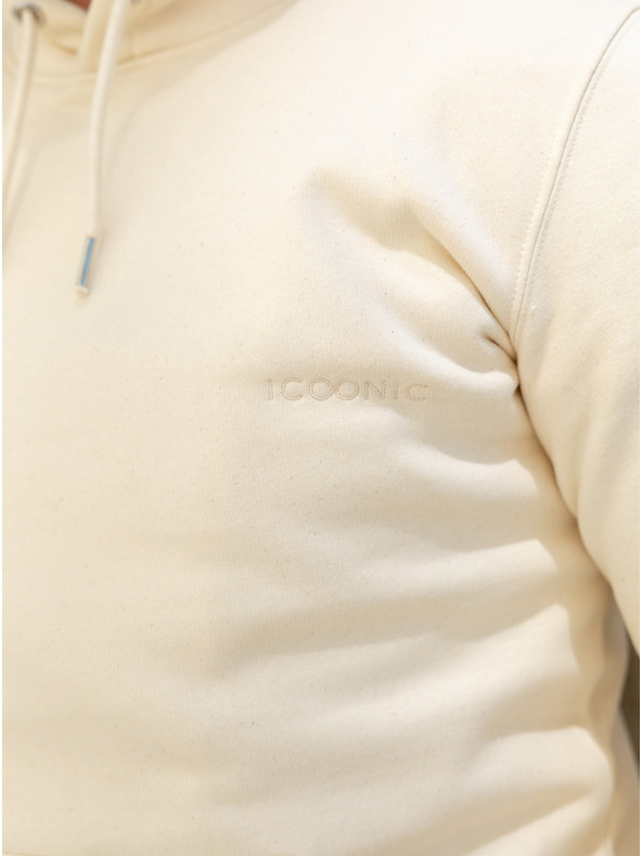 ICOONIC Béžová unisex basic mikina s kapucí ICOONIC