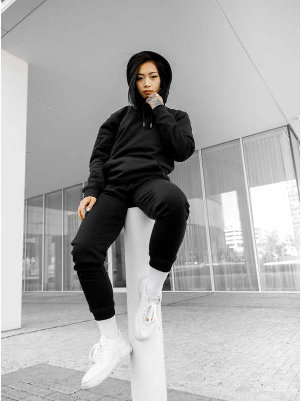 ICOONIC Černé unisex basic tepláky ICOONIC