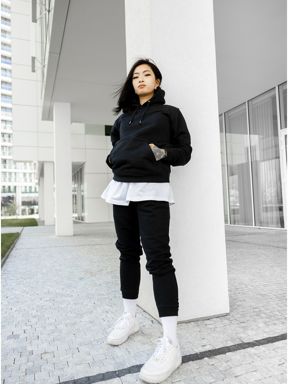 ICOONIC Černé unisex basic tepláky ICOONIC