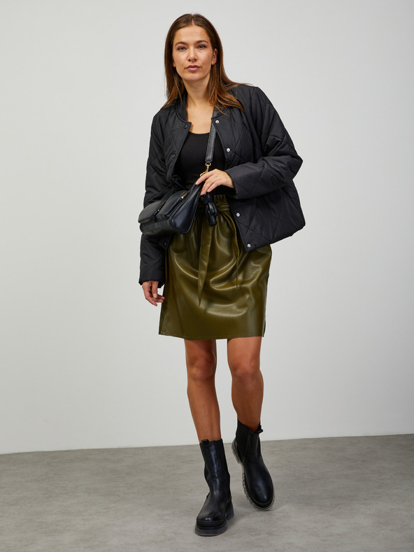 ZOOT.lab Khaki dámská koženková sukně se zavazováním ZOOT.lab Ryoko