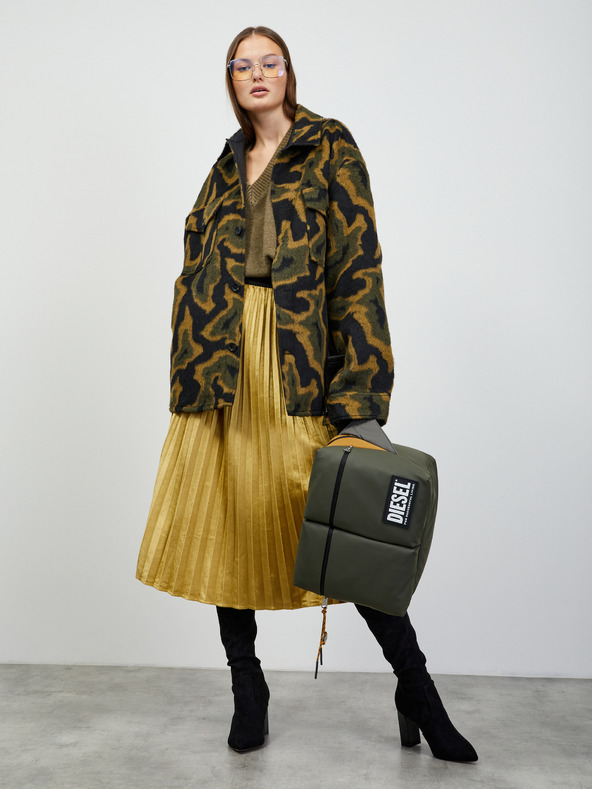 ZOOT.lab Plisovaná midi sukně ve zlaté barvě a sametové úpravě ZOOT.lab Nova