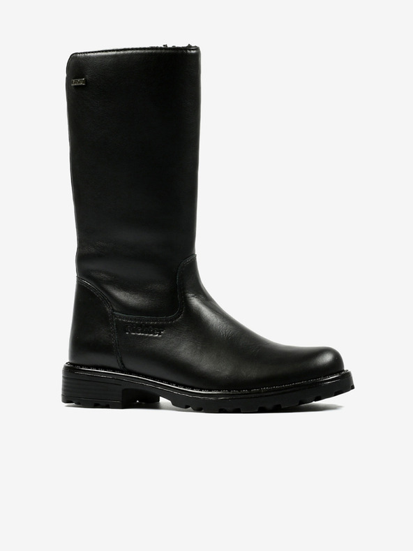 Richter Černé holčičí kožené kozačky Richter