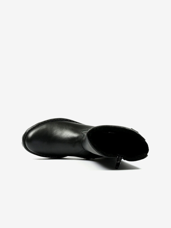 Richter Černé holčičí kožené kozačky Richter