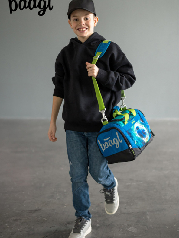 BAAGL  Modrá Dětská sportovní taška Fotbal Míč Baagl