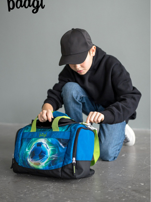 BAAGL  Modrá Dětská sportovní taška Fotbal Míč Baagl