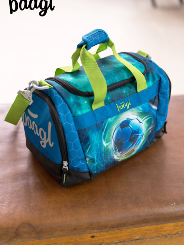 BAAGL  Modrá Dětská sportovní taška Fotbal Míč Baagl