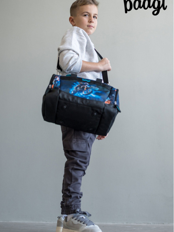 BAAGL  Modrá Dětská sportovní taška Motorka Baagl