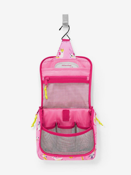 Reisenthel Růžová holčičí kosmetická taška s motivem slona Reisenthel Toiletbag S Kids Abc friends pink